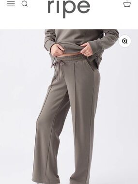 Ripe Earth Wide-Leg Maternity Jogger Pants